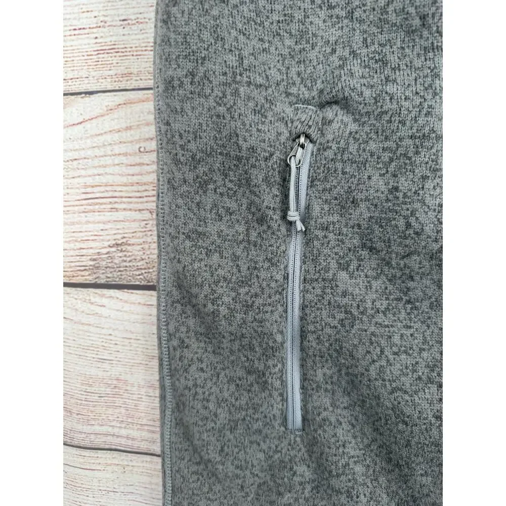 The North Face Full Zip Fleece Vest Mens XL Heathered Gray KERR Embroidered‎